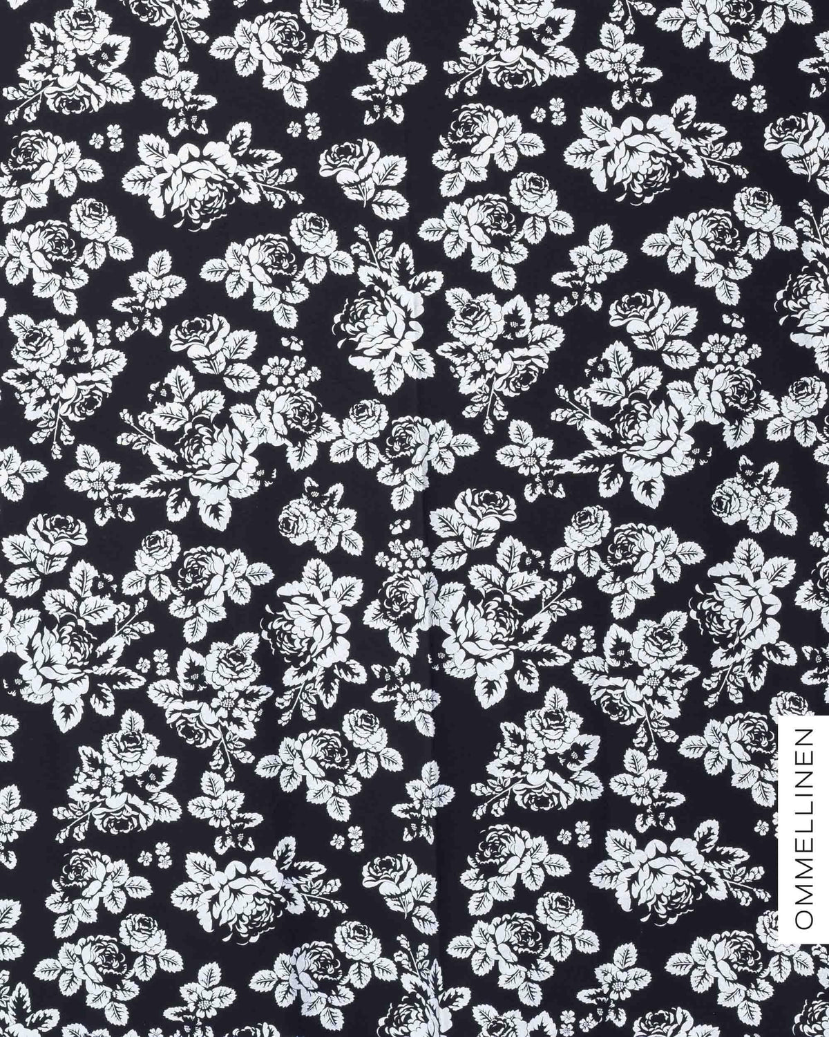 Glitteripainettu joustocollege - PALA, Babushka Roses - hopea