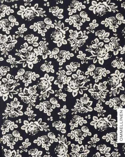 Glitteripainettu joustocollege - PALA, Babushka Roses - kultashampanja