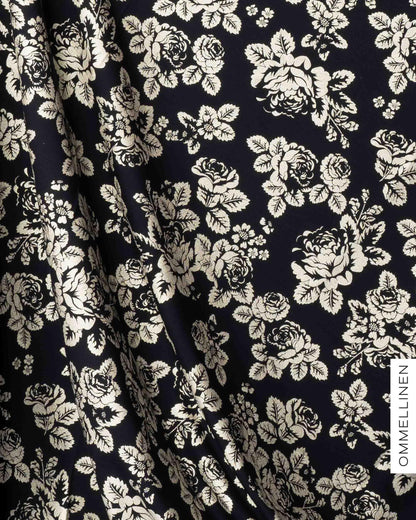 Glitteripainettu joustocollege - PALA, Babushka Roses - kultashampanja