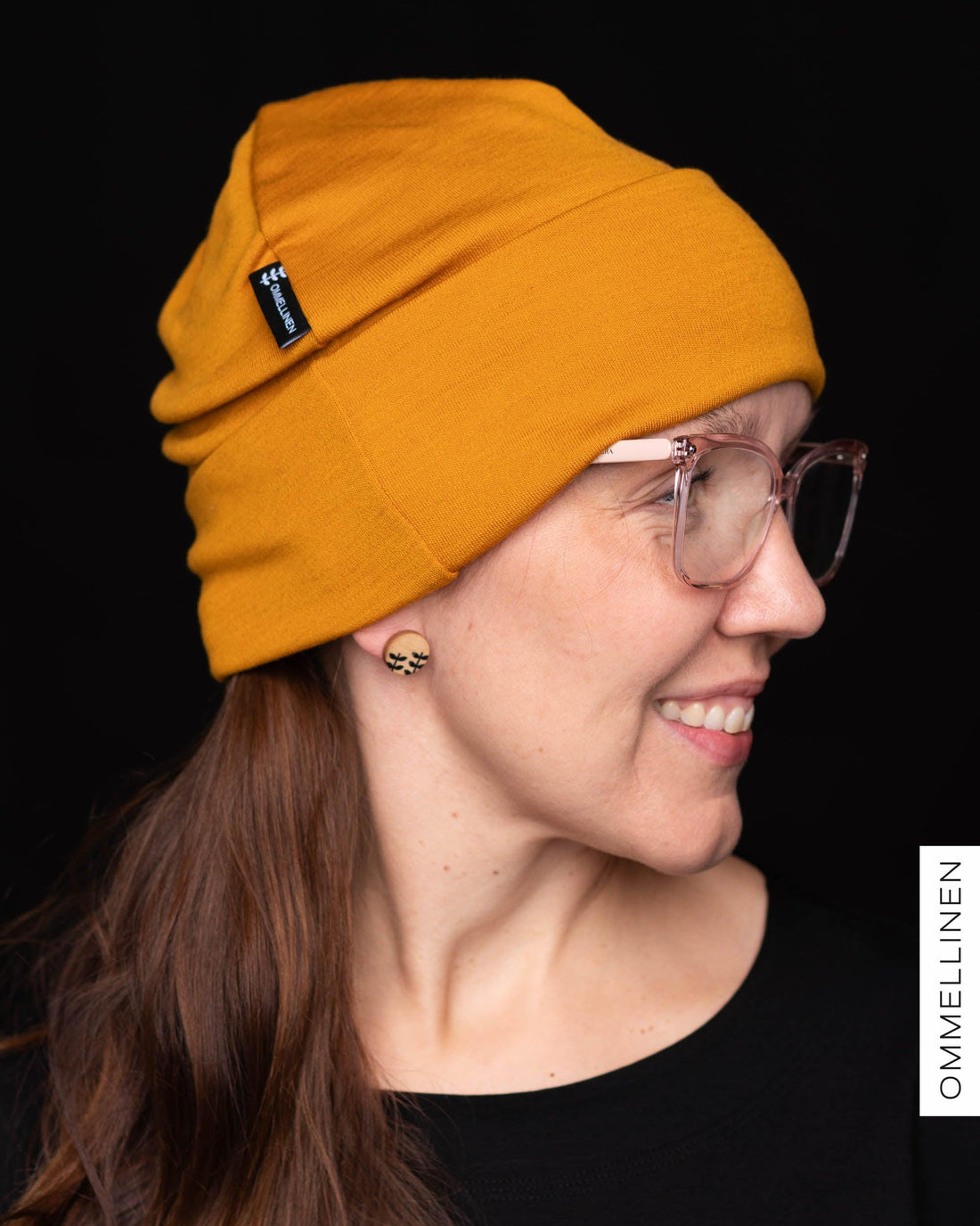 Merino wool hat, ocher