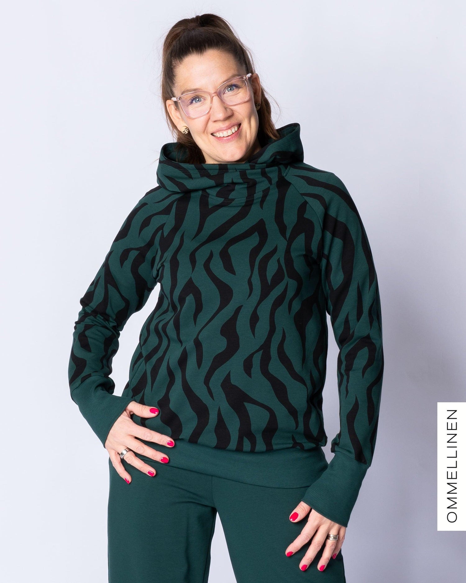 LUOTTO hoodie, Villi - dark green