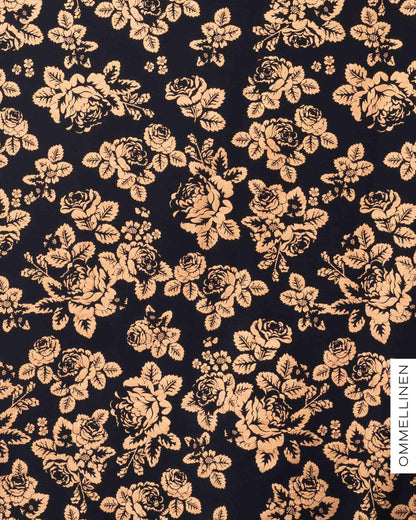 Glitteripainettu joustocollege - PALA, Babushka Roses - kupari