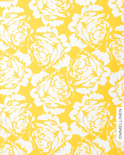 Jersey - PRE-CUT, Babushka Roses Giant - yellow/white