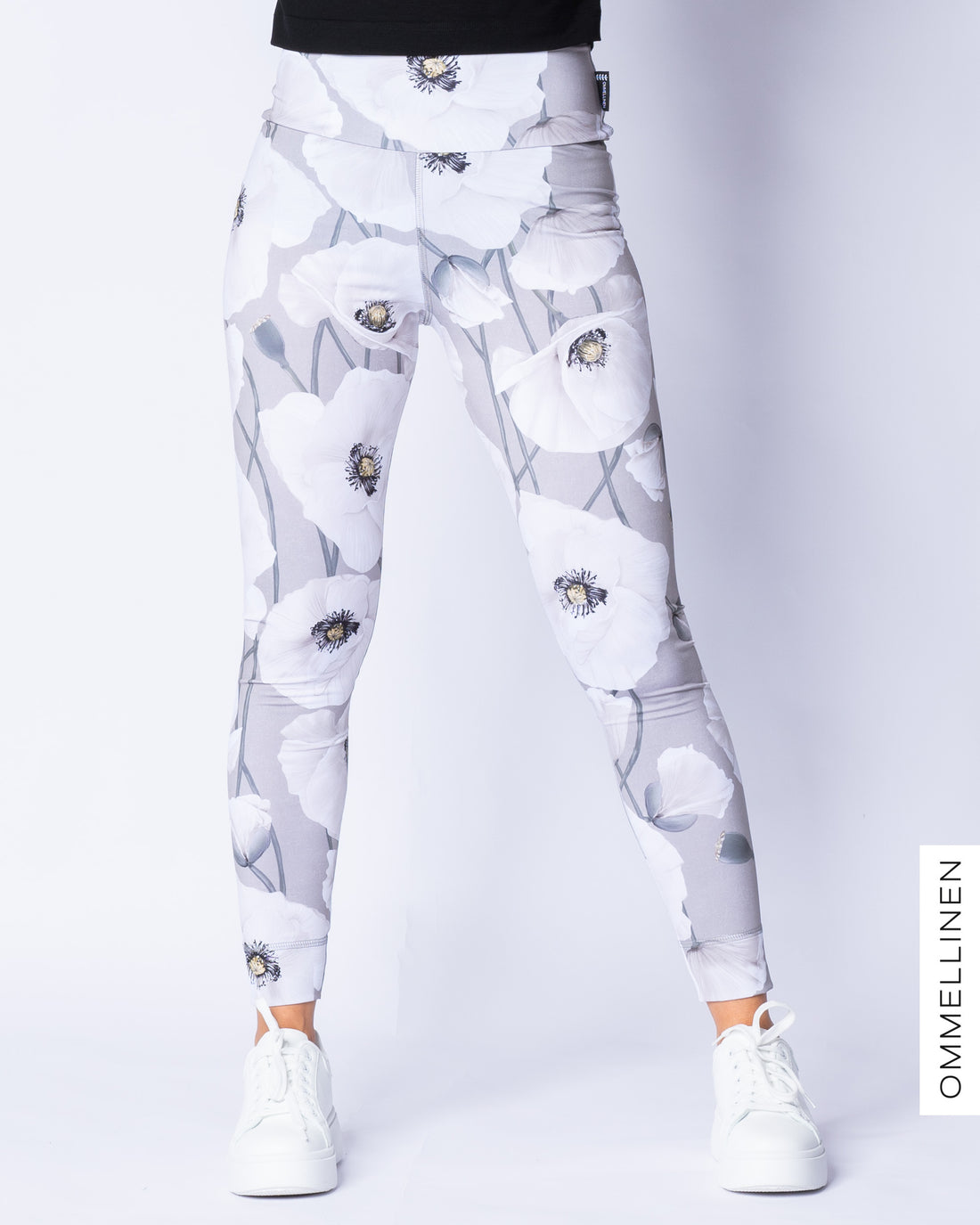 SPORT leggings, Yökukka - light grey/white