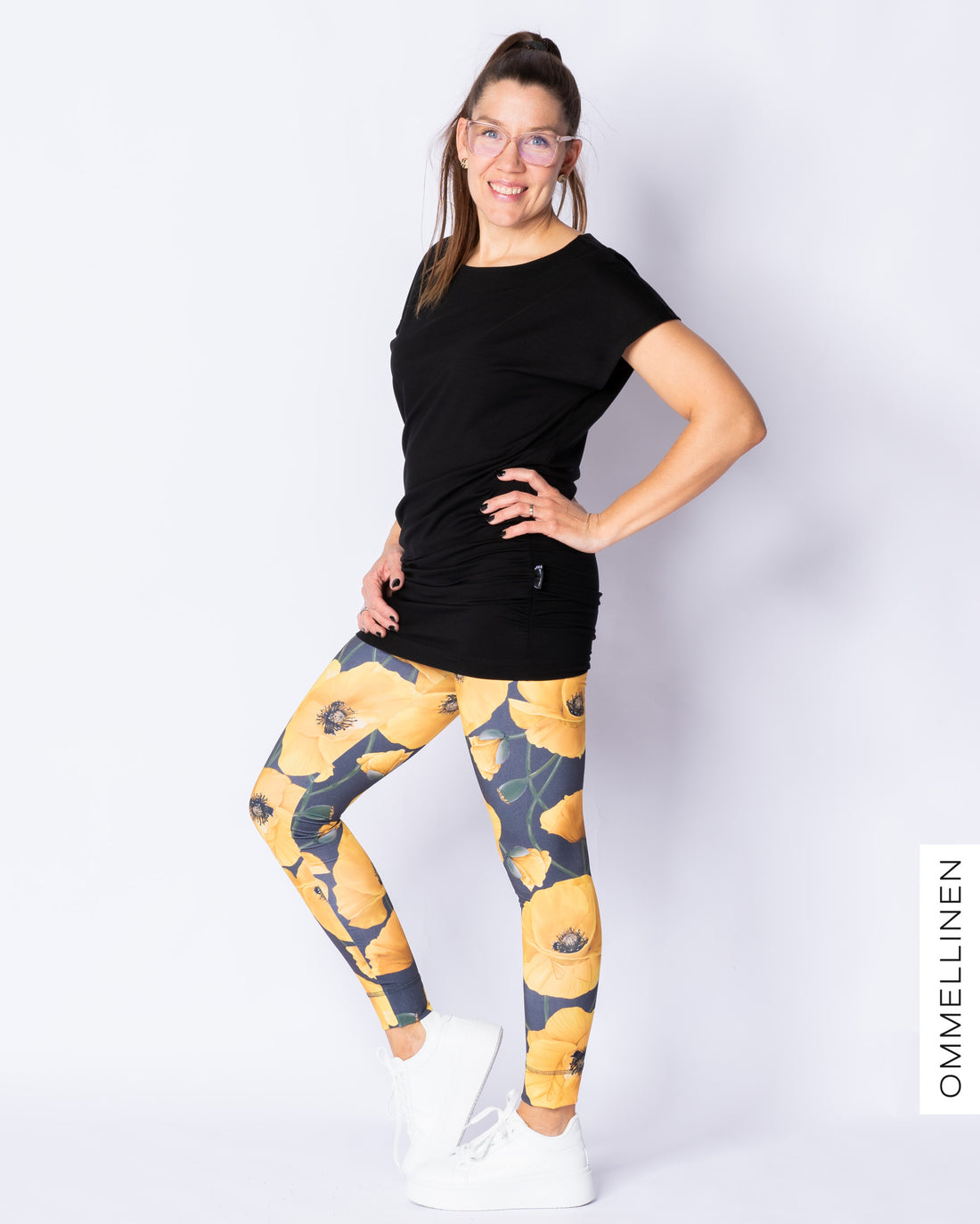 SPORT leggings, Yökukka - grey/yellow