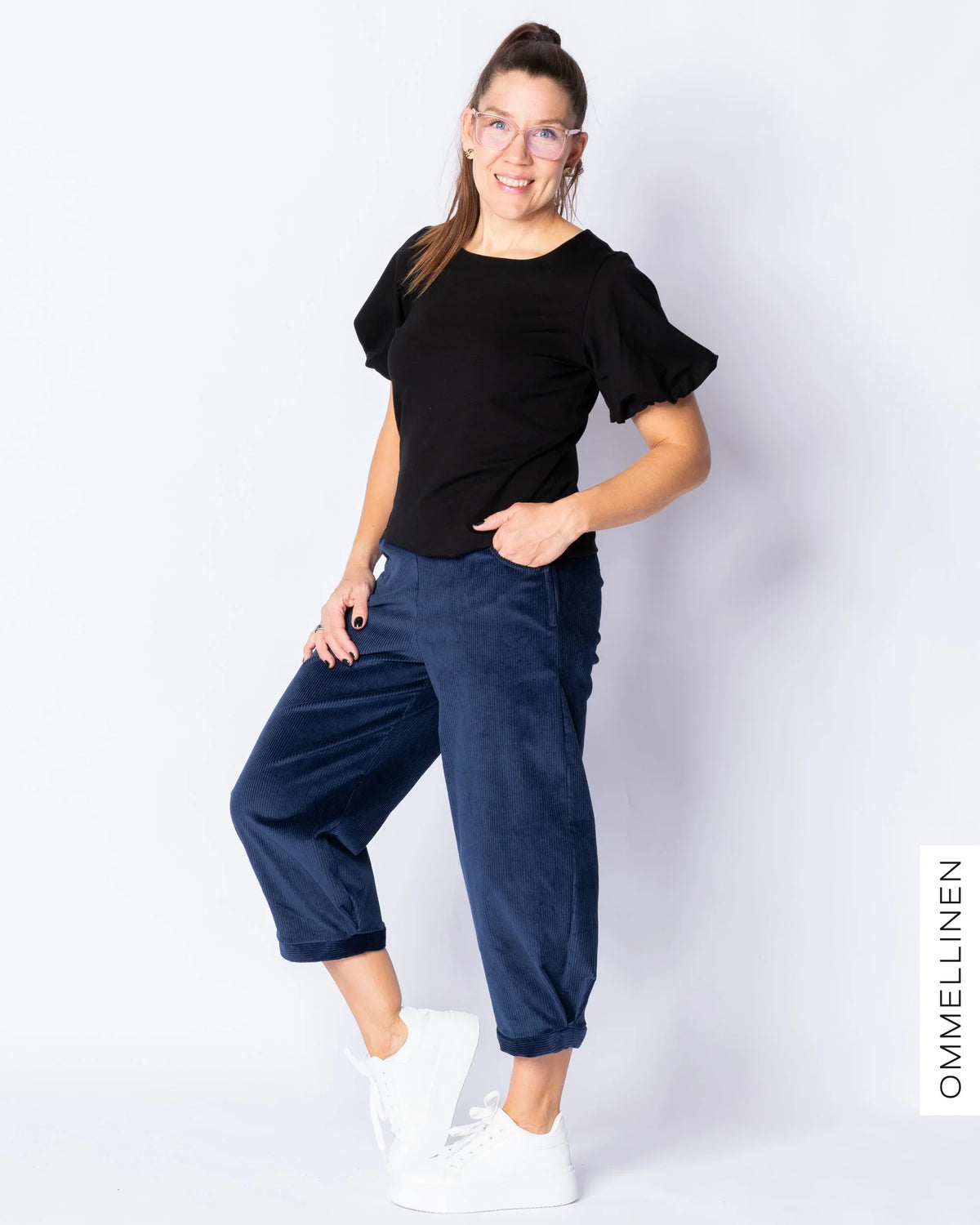 CORDUROY short pants, blue
