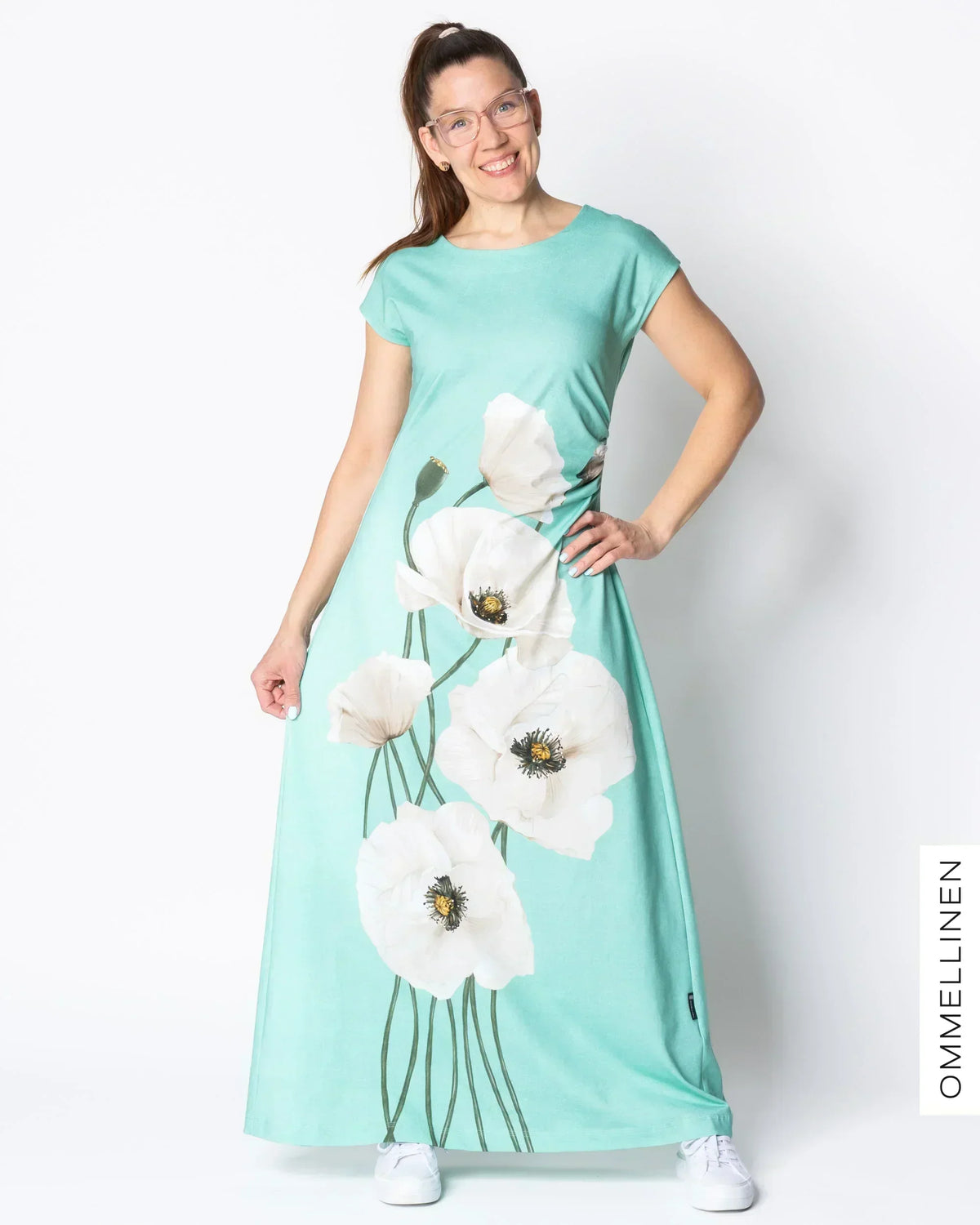 MIELI dress, Yökukka - mint/off-white