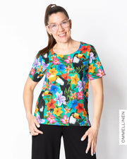 TEEPPARI t-shirt, Tropiikki - turquoise