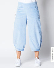 CORDUROY short pants, light blue