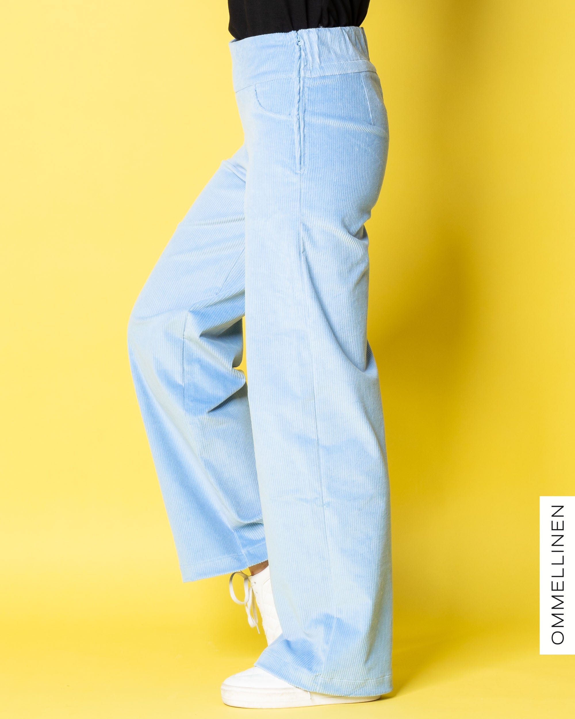 CORDUROY pants - LONG LENGTH, light blue
