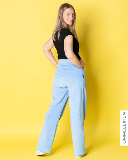 CORDUROY pants - LONG LENGTH, light blue