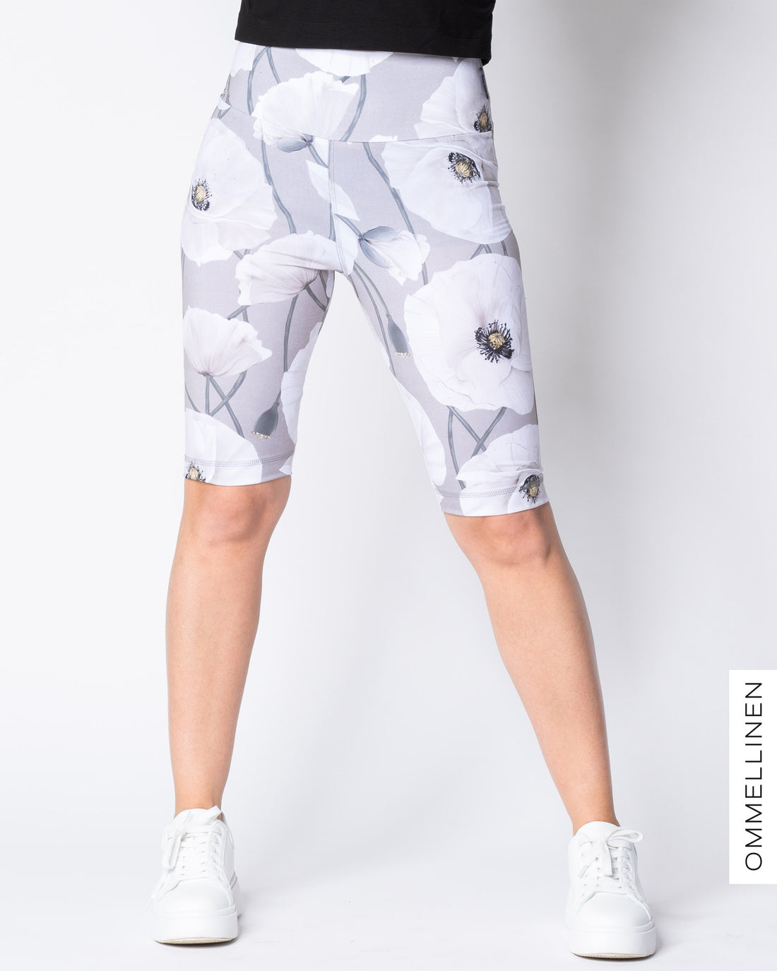 Sporttishortsit, Yökukka - vaaleanharmaa/valkoinen
