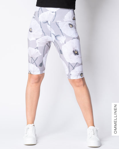 Sporttishortsit, Yökukka - vaaleanharmaa/valkoinen