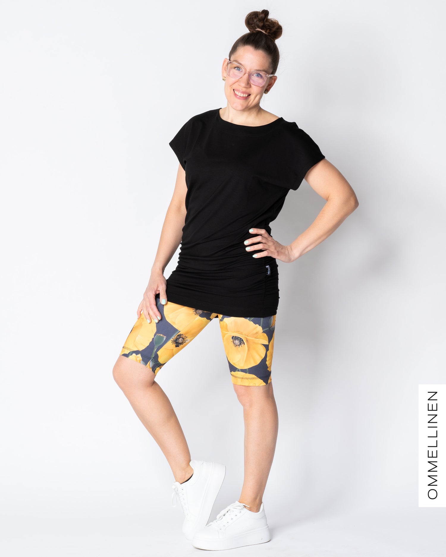Sporttishortsit, Yökukka - harmaa/keltainen