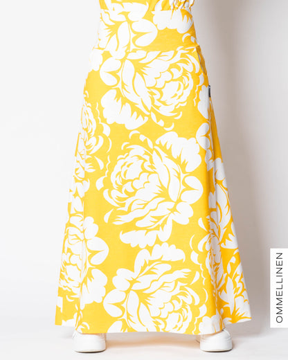 MAXI skirt, Babushka Roses Giant - yellow/white