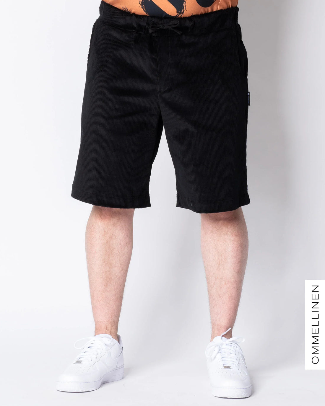 Miesten vakosamettishortsit, musta