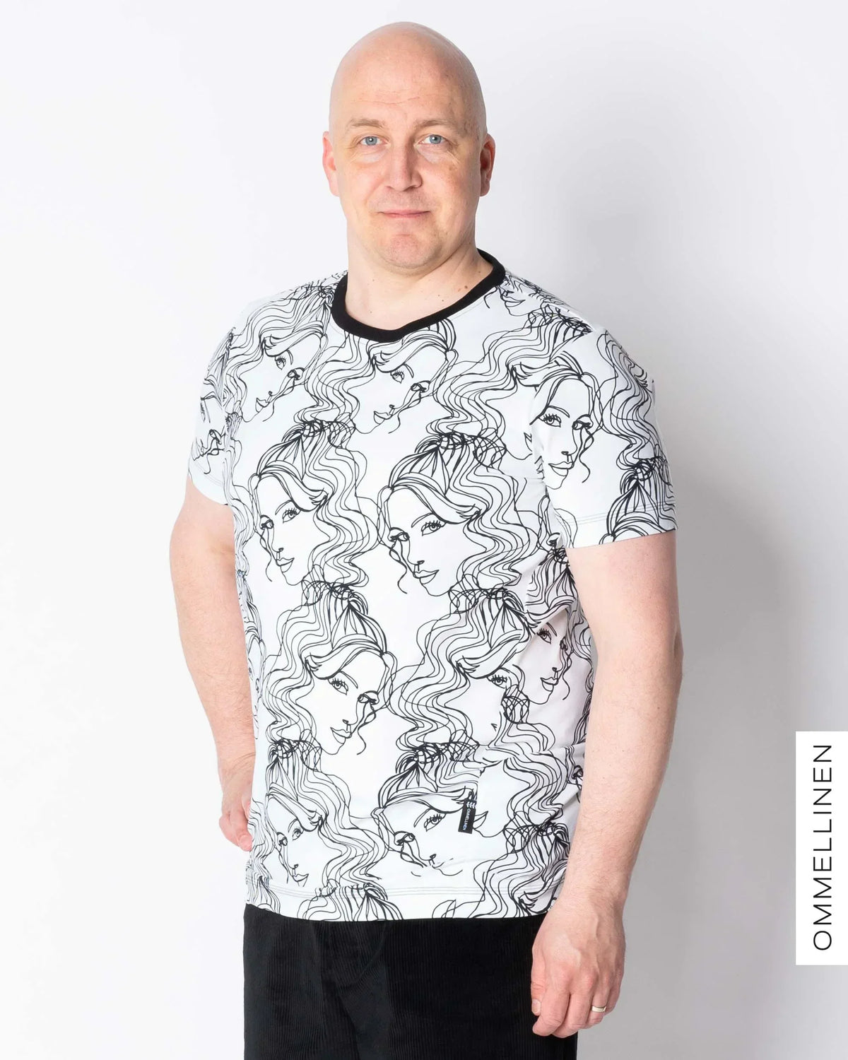 Men's T-shirt, Woman - white