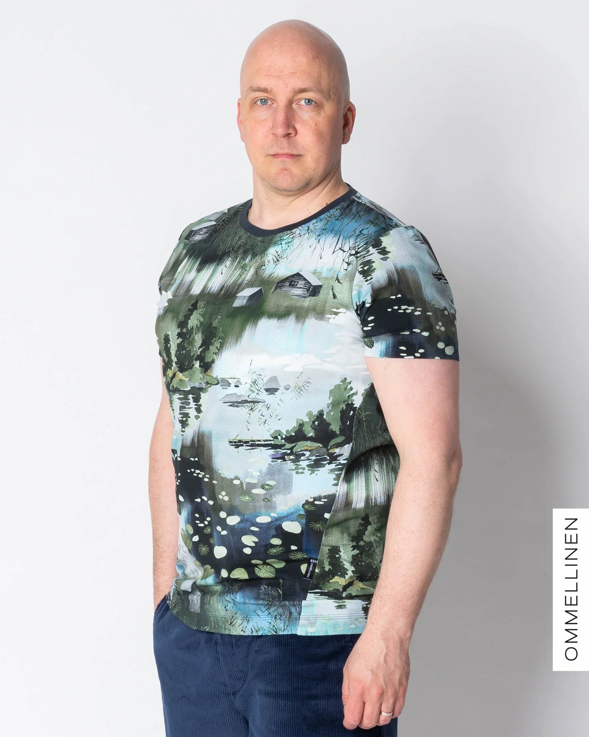 Men's T-shirt, Veden lumo - blue/green