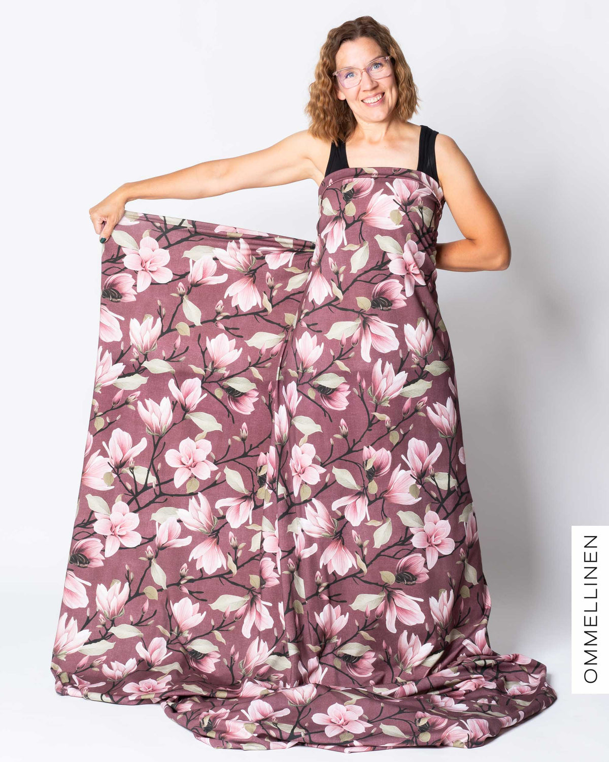 Jersey - PRE-CUT, Magnolian kuiskaus voluminous - berry
