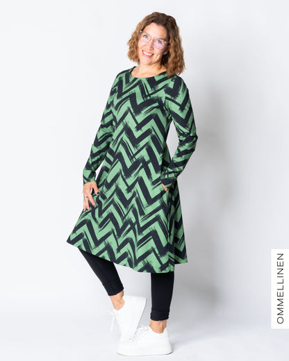DRESS tunic, Siksak - green