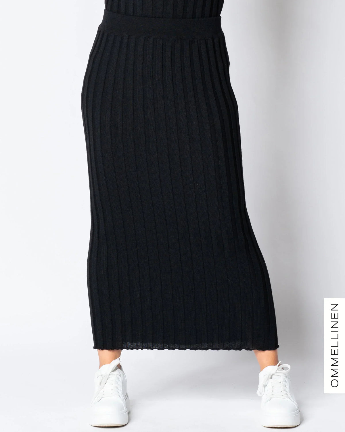 RIBBI skirt - merino wool, black