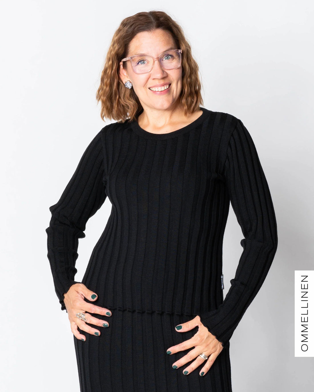 Ribbipaita - merinovilla, musta