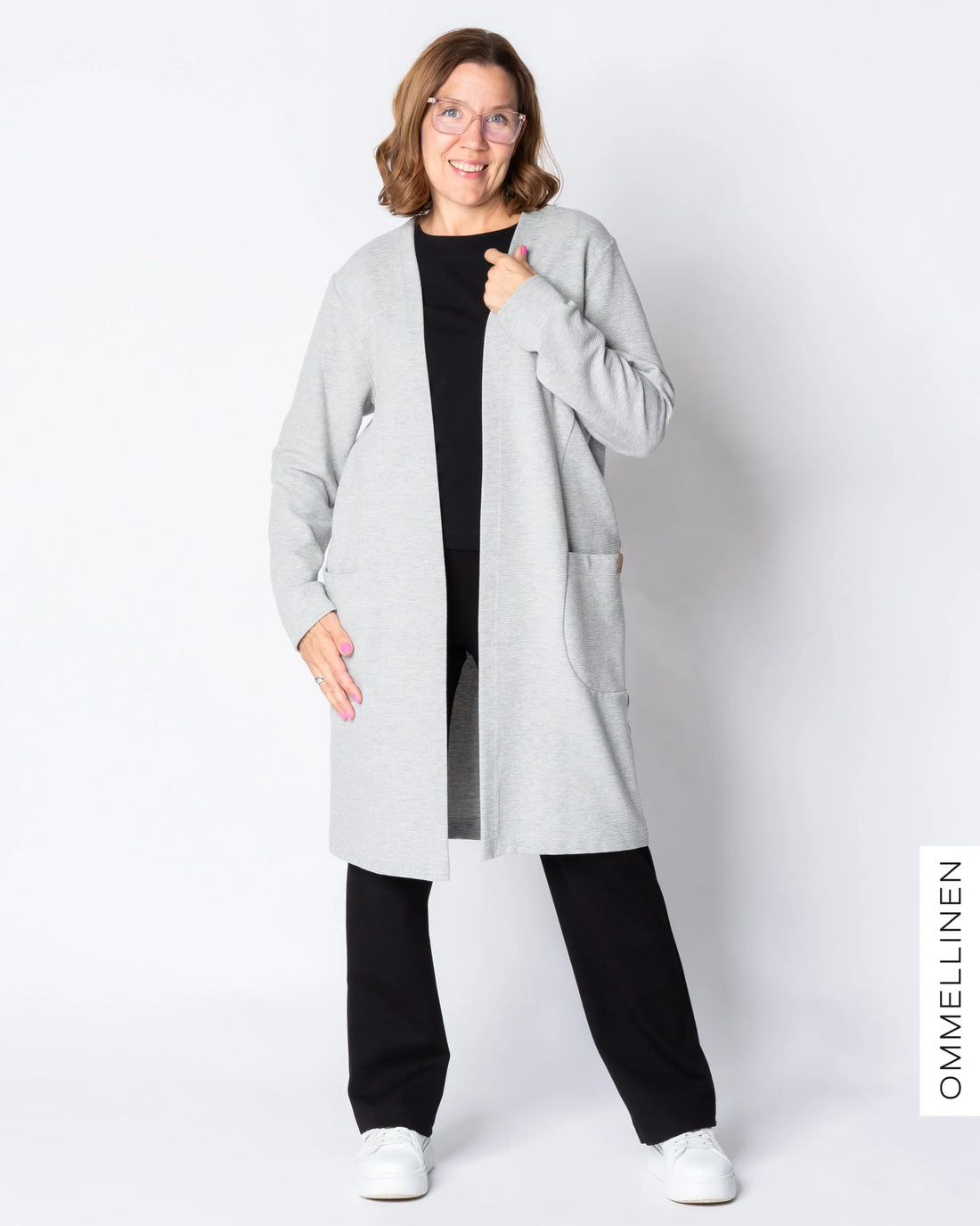 Särmätakki, meleerattu harmaa