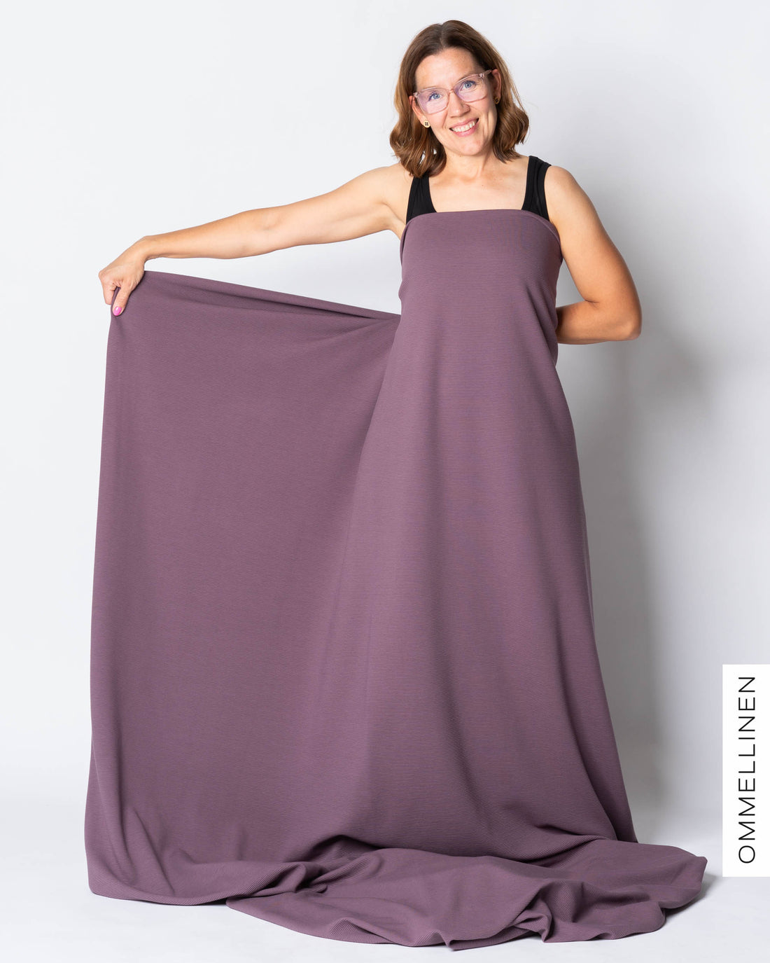 Ottoman - puuvillaneulos, luumu