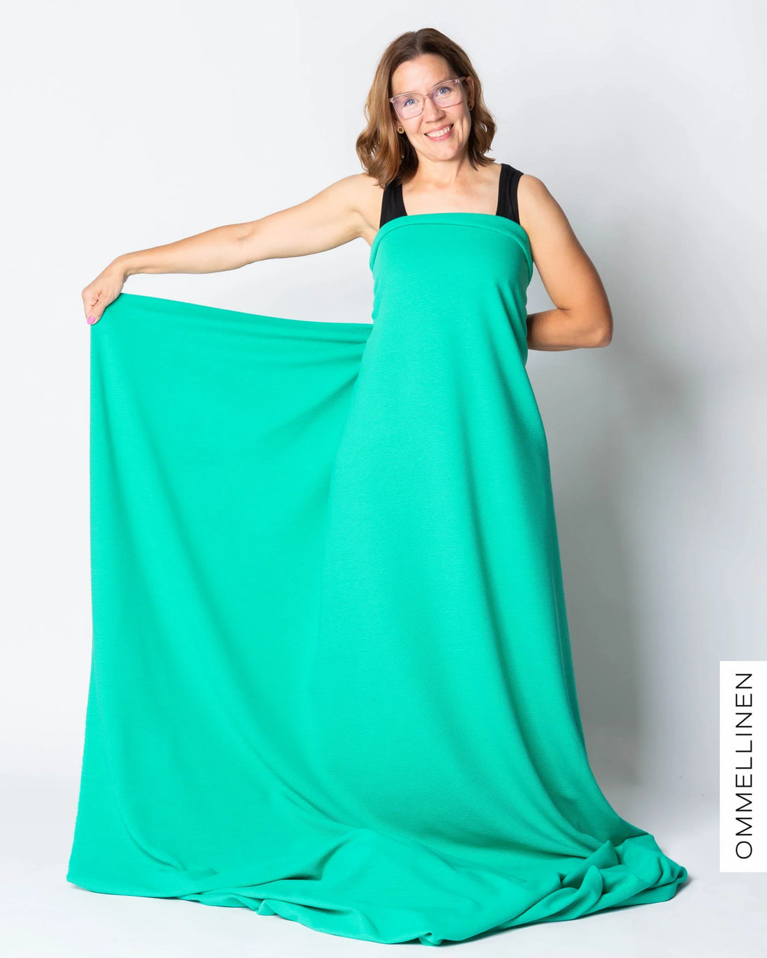 Ottoman - puuvillaneulos, jade