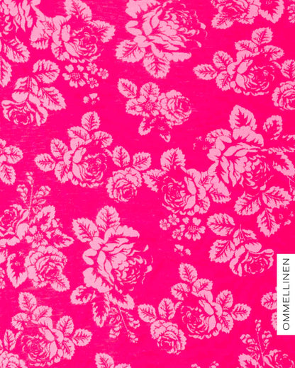 Merino wool - PRE-CUT, Babushka Roses - pink