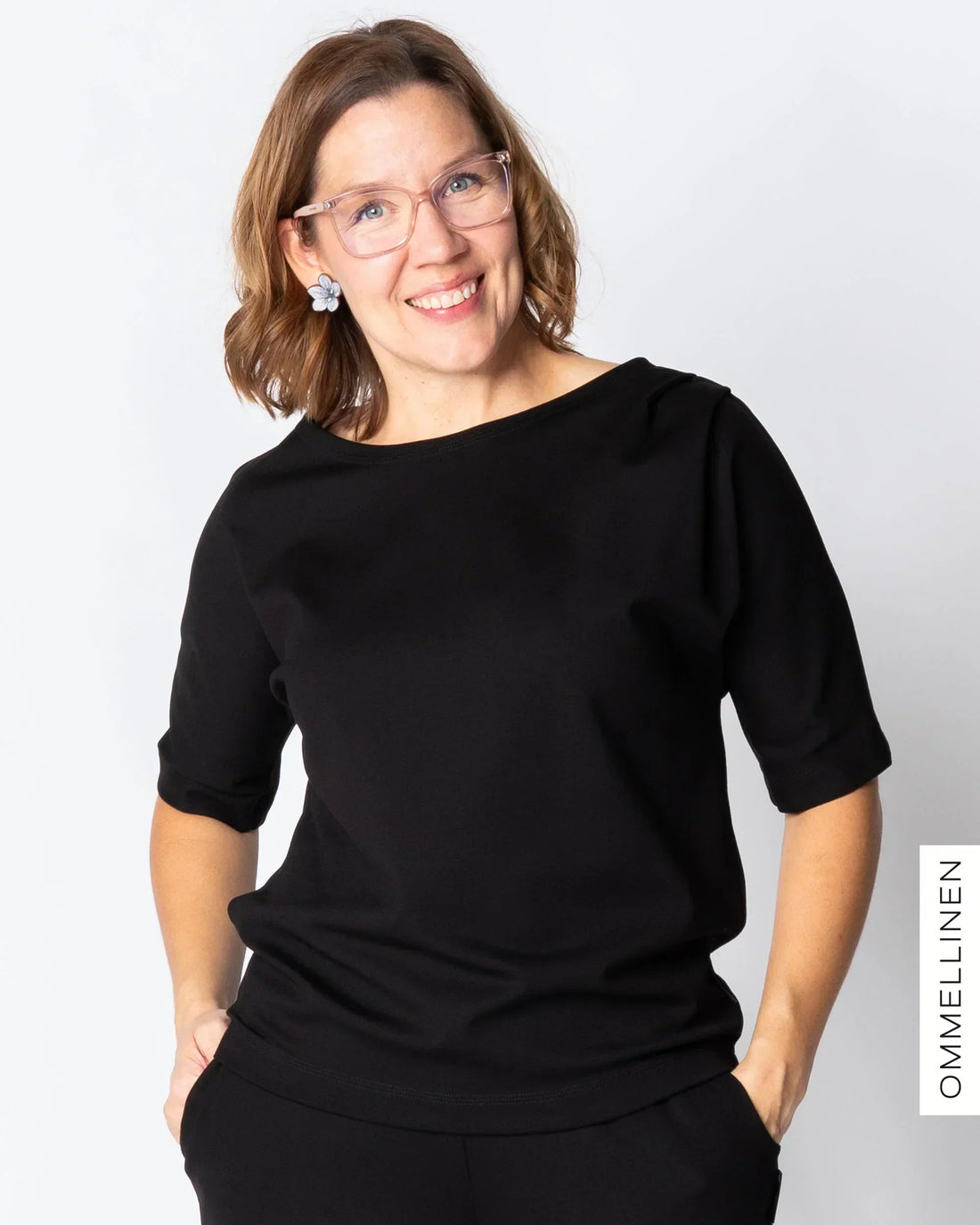 Laskosteeppari 1/2-hiha, musta