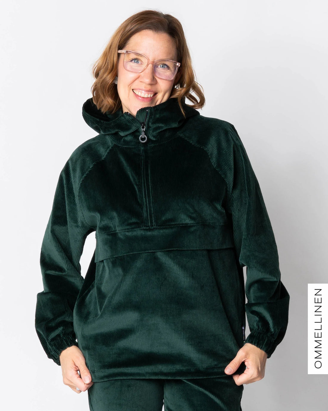 Anorakki - vakosametti, vihreä