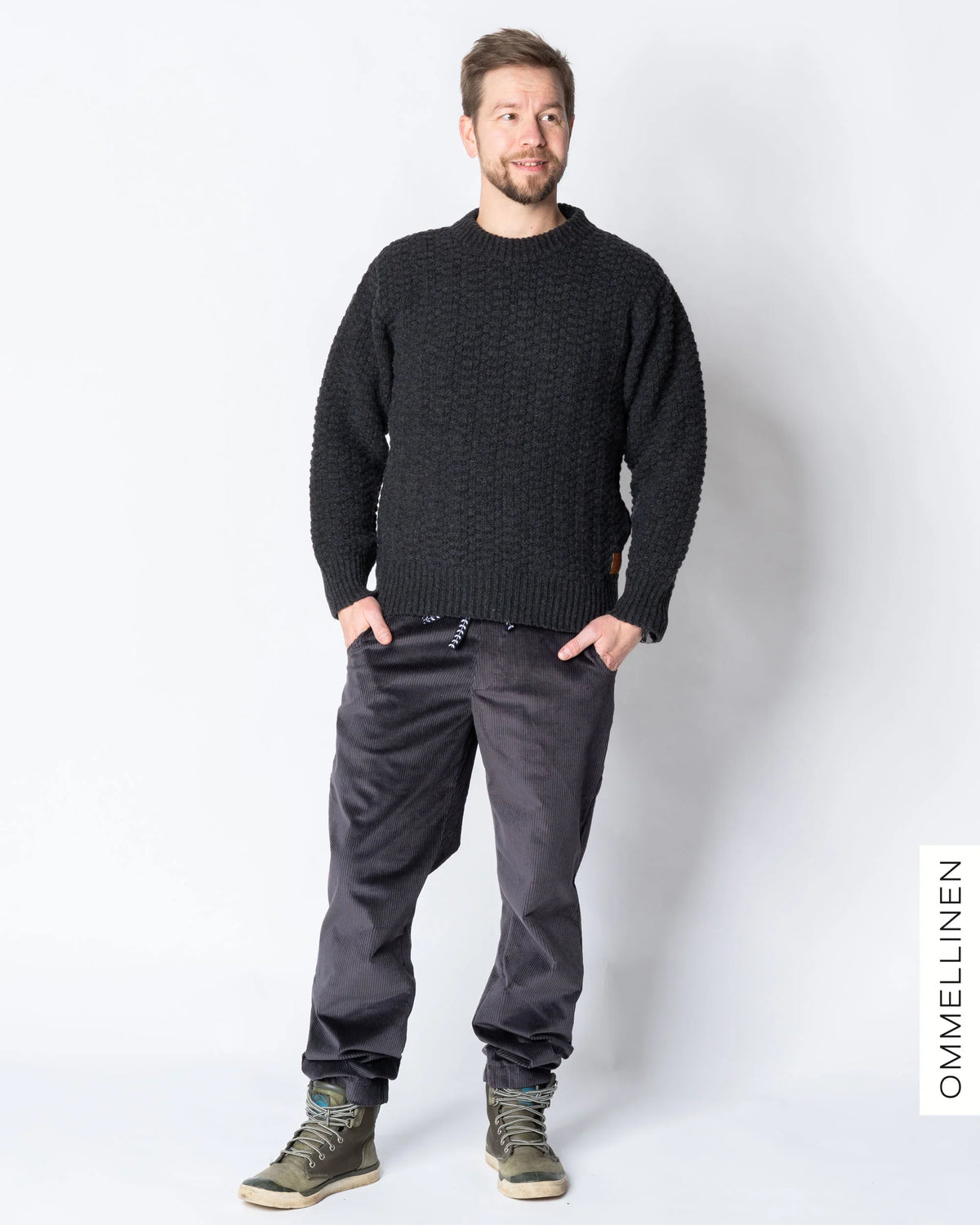 MEN'S CORDUROY pants, grey
