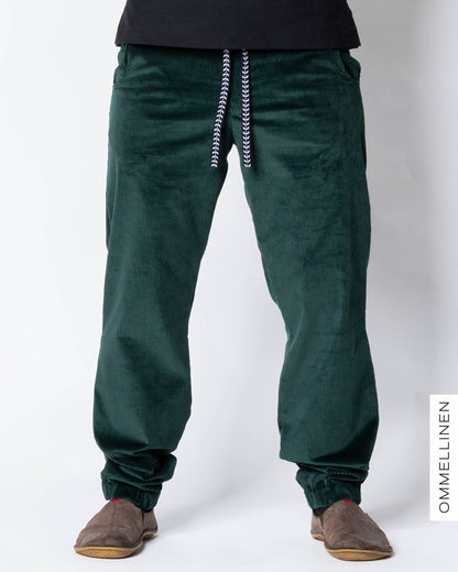 Miesten vakosamettihousut, vihreä