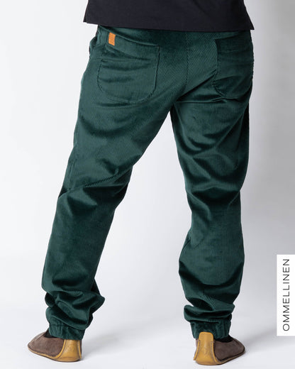 Miesten vakosamettihousut, vihreä