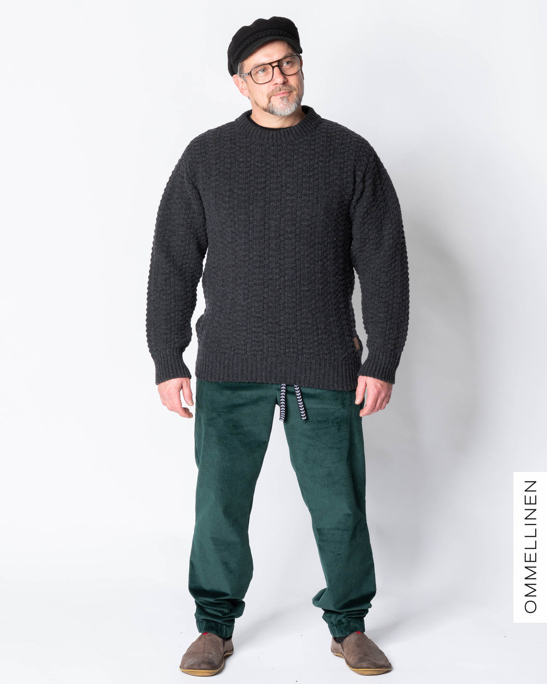 Miesten vakosamettihousut, vihreä