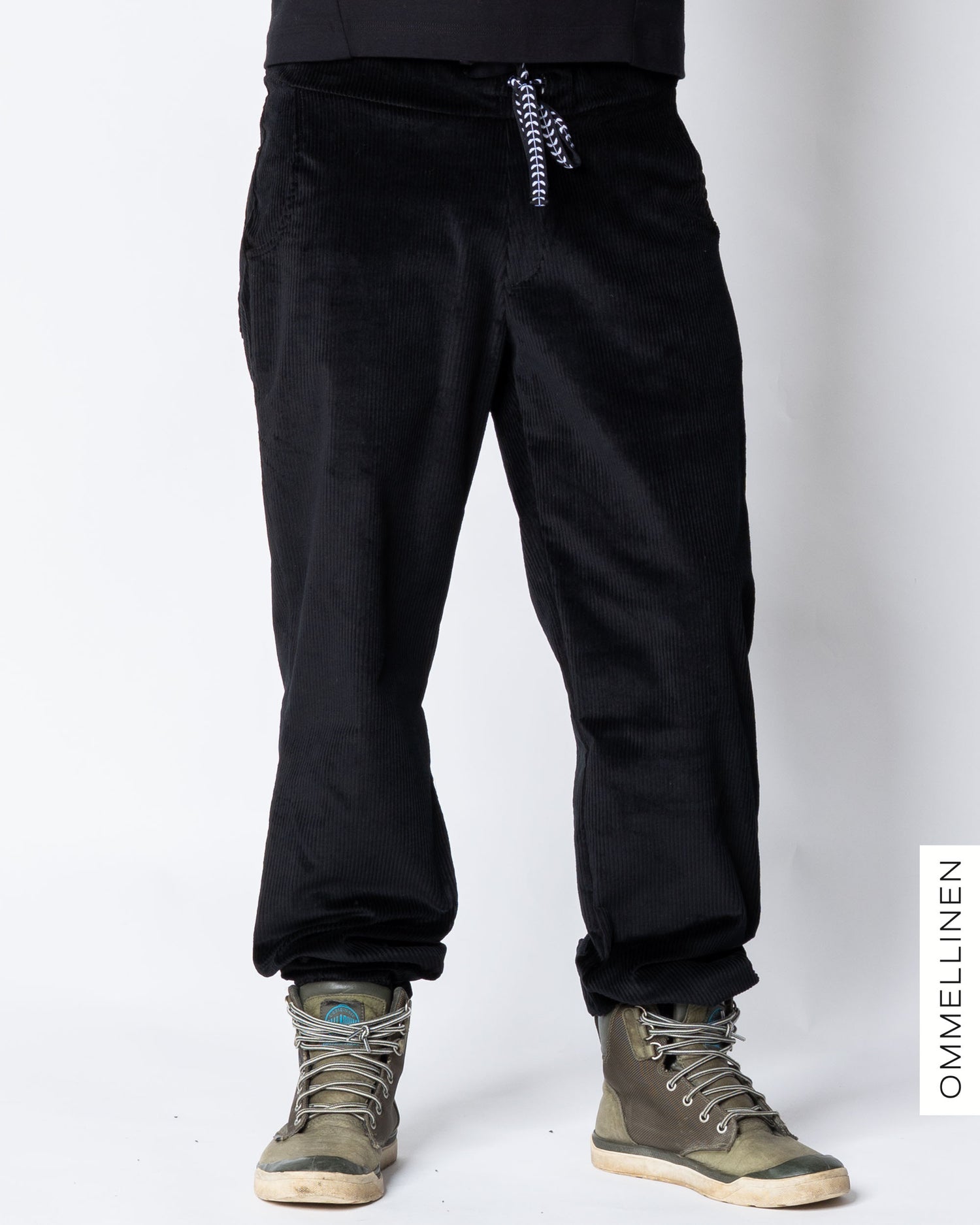 Miesten vakosamettihousut, musta