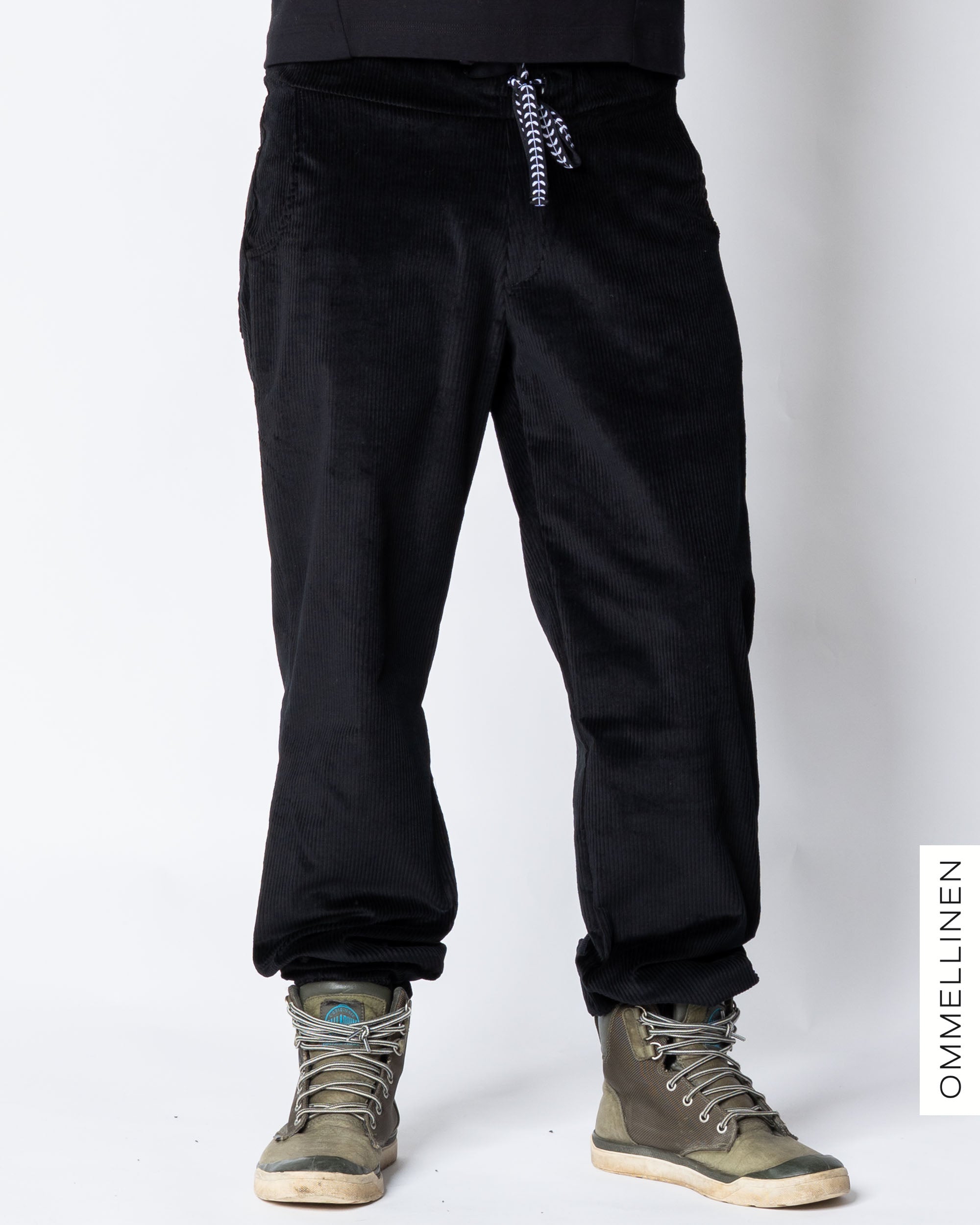 Miesten vakosamettihousut, musta