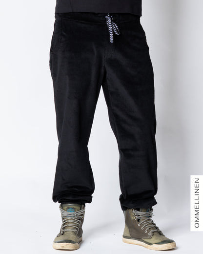 Miesten vakosamettihousut, musta