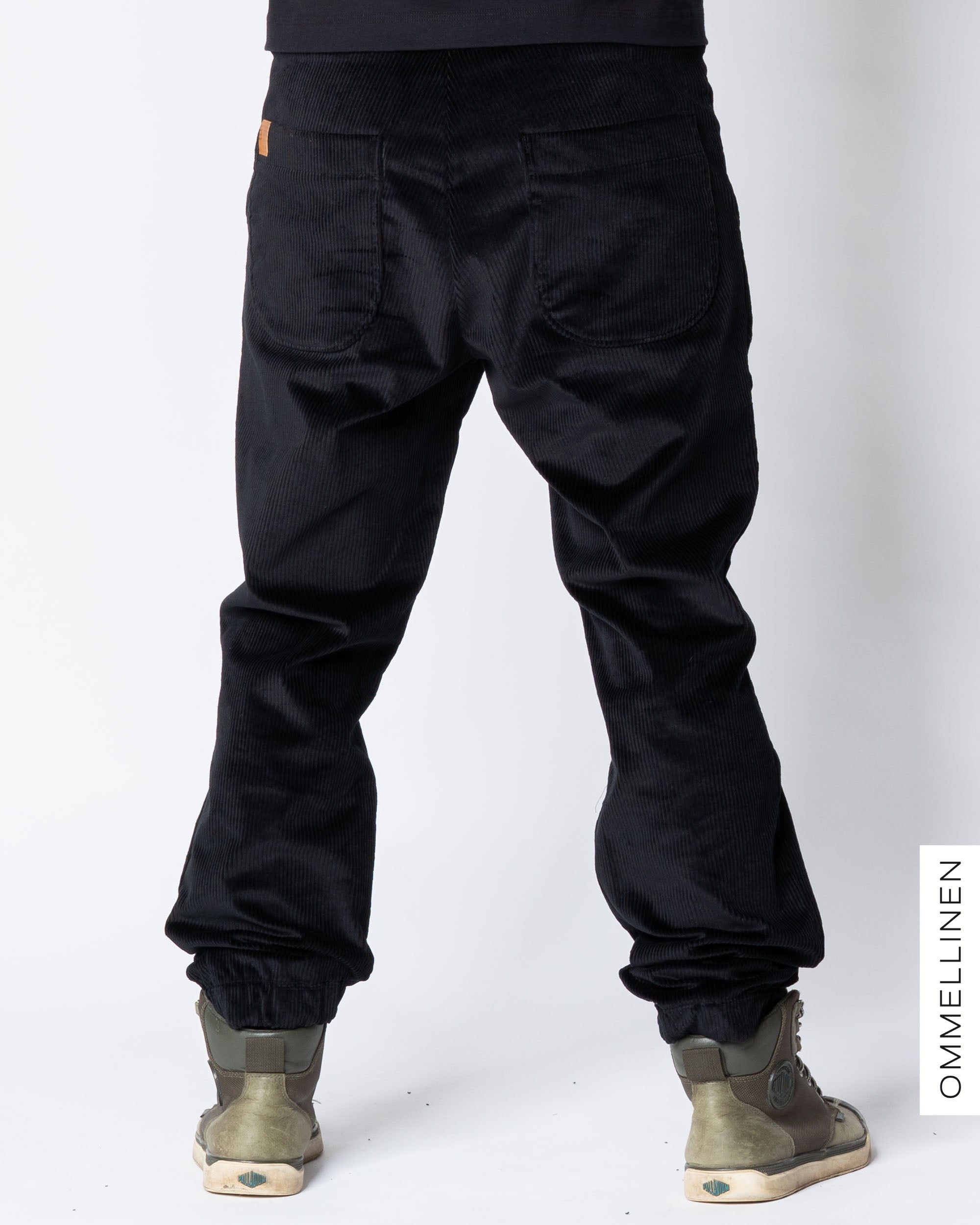 Miesten vakosamettihousut, musta