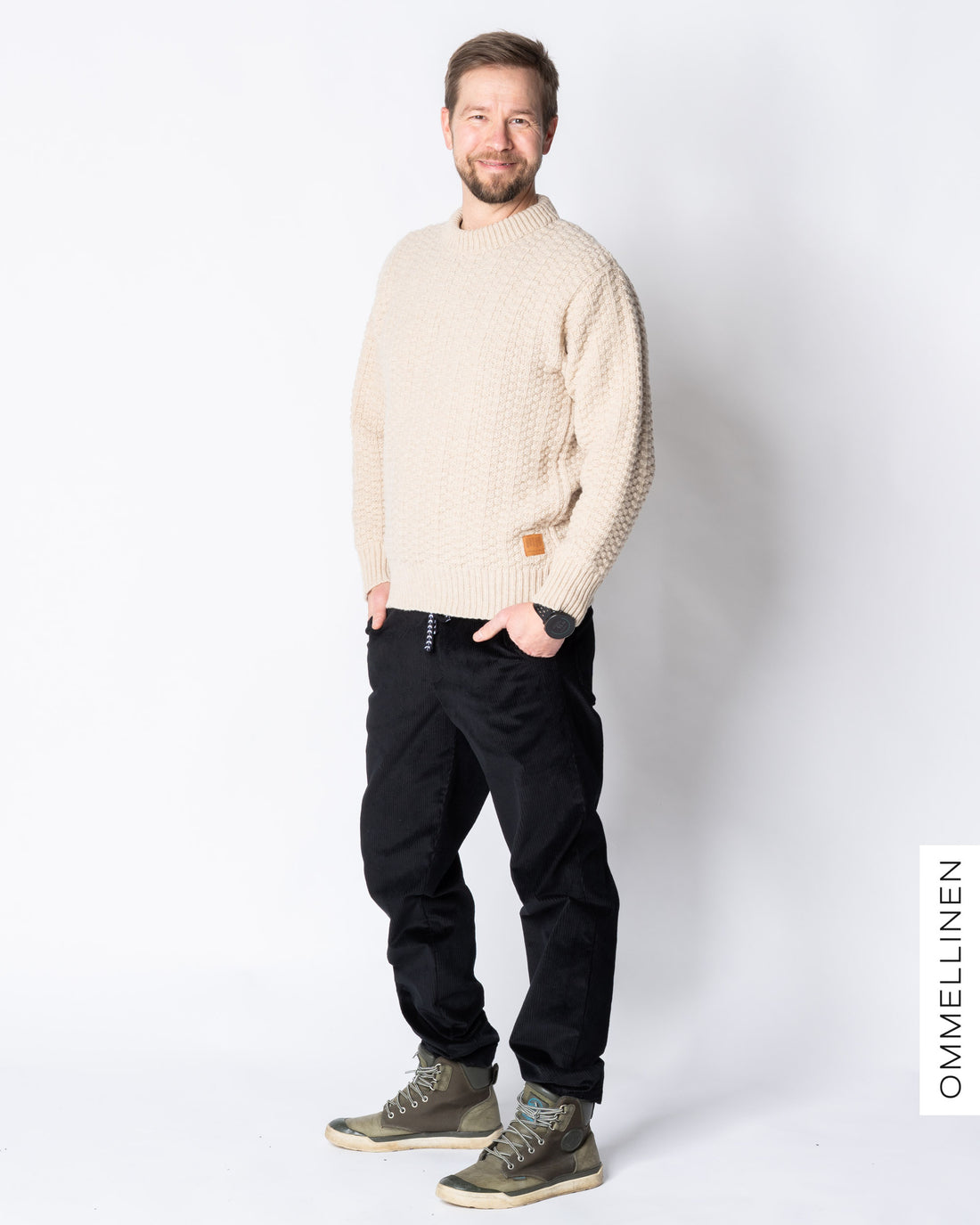 Miesten vakosamettihousut, musta