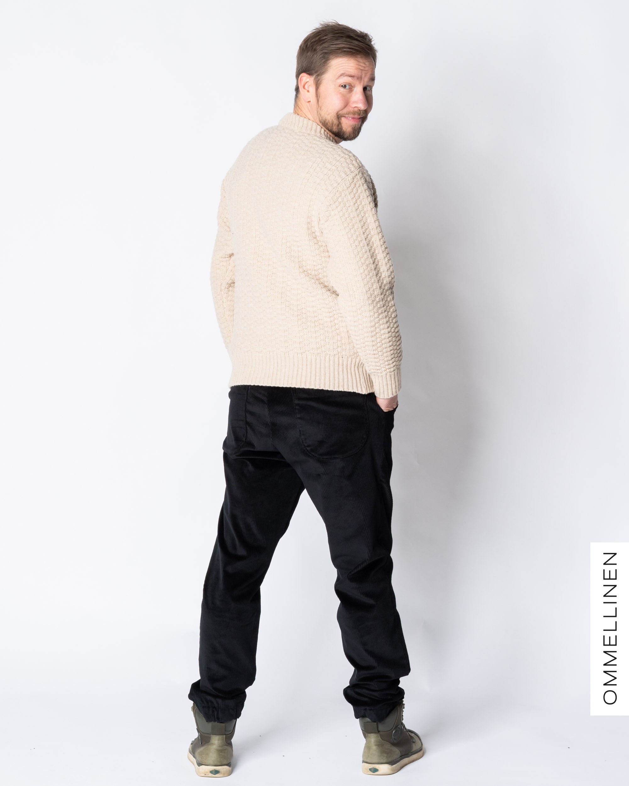 Miesten vakosamettihousut, musta