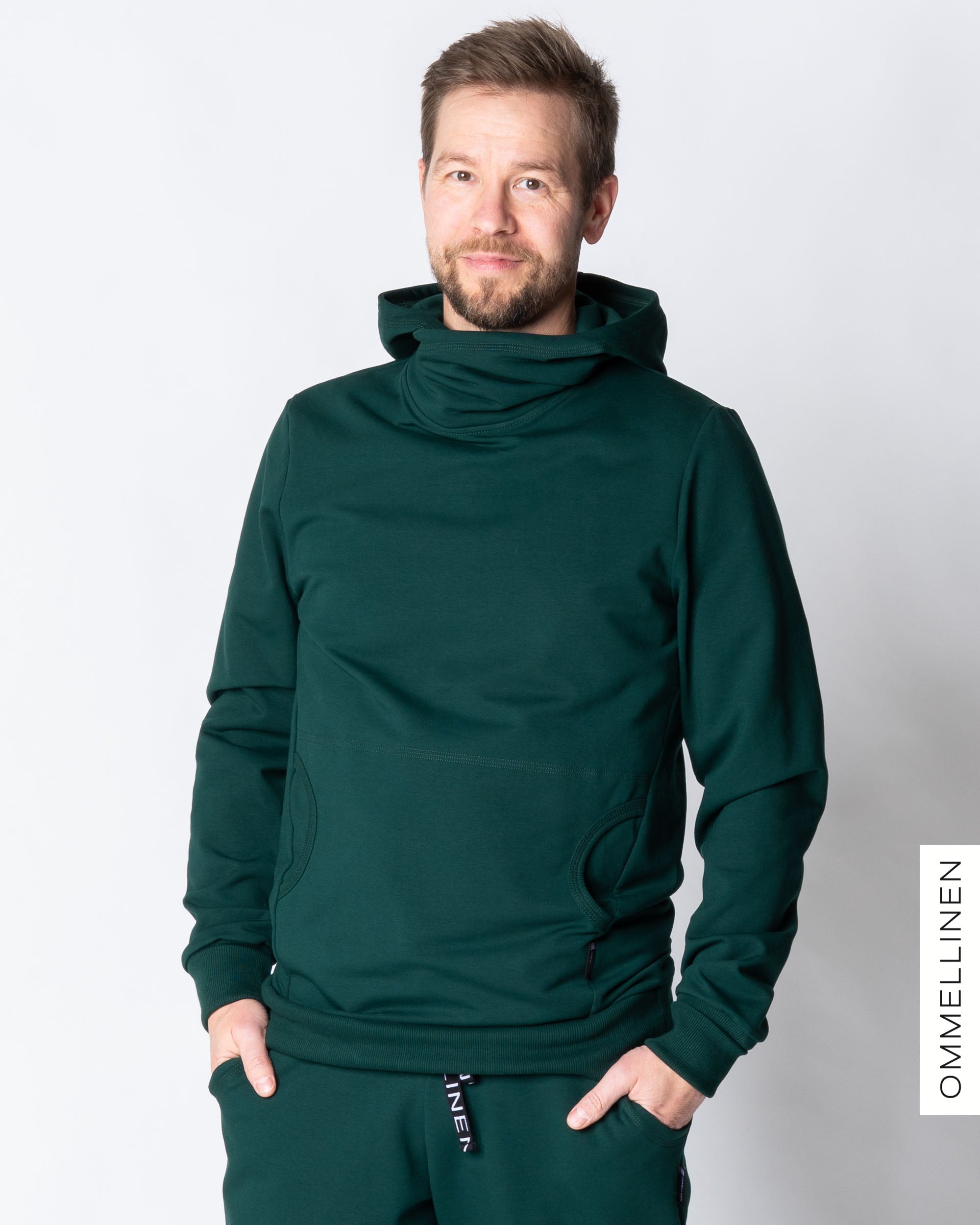 HUPS! Miesten huppari, smaragdi - harjattu - L 