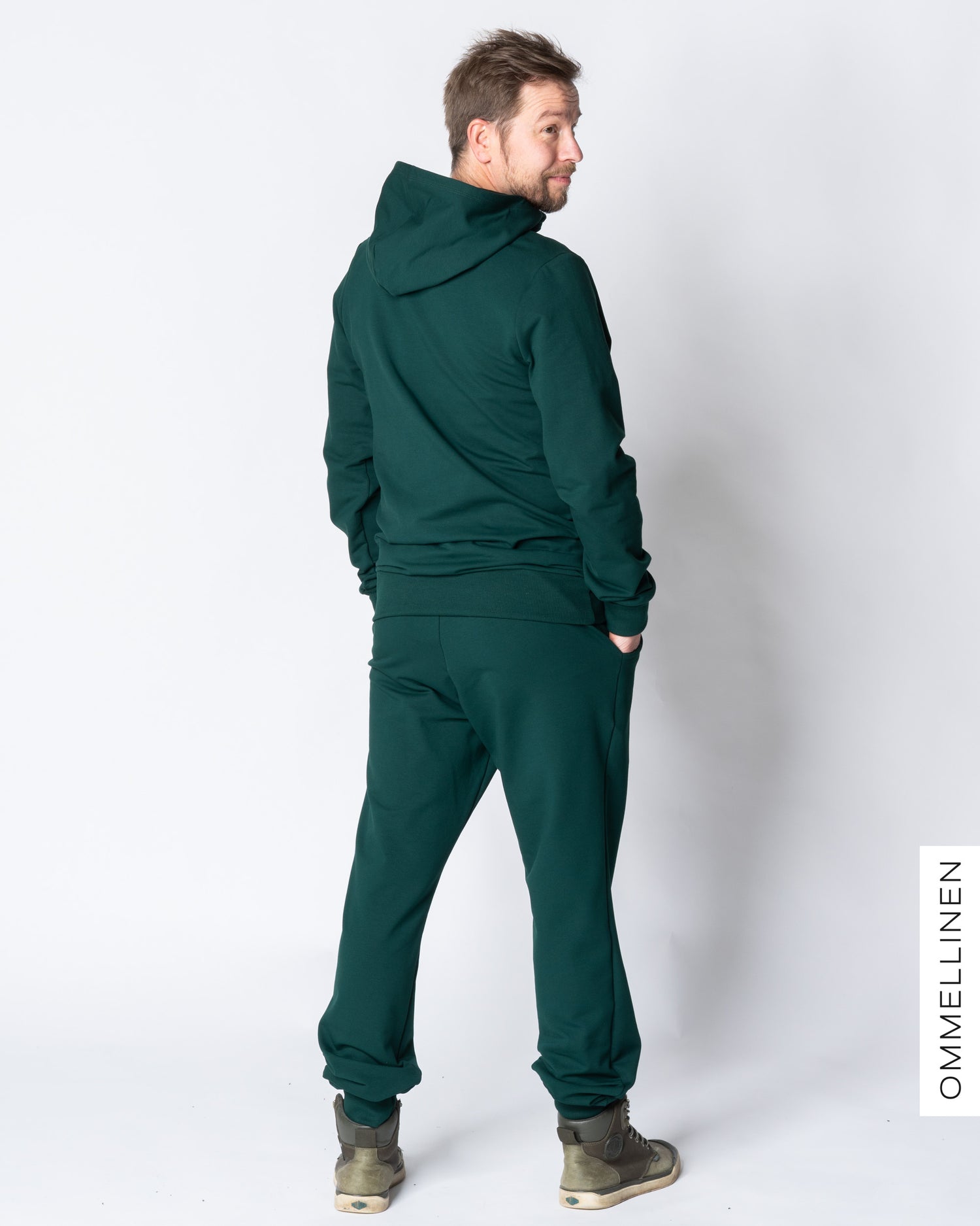 HUPS! Miesten huppari, smaragdi - harjattu - L 