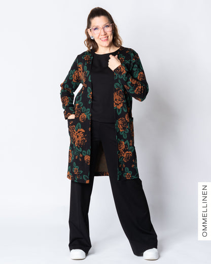 SÄRMÄ jacket, Babushka Roses - black/brown