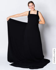 Embossed viscose knit, black