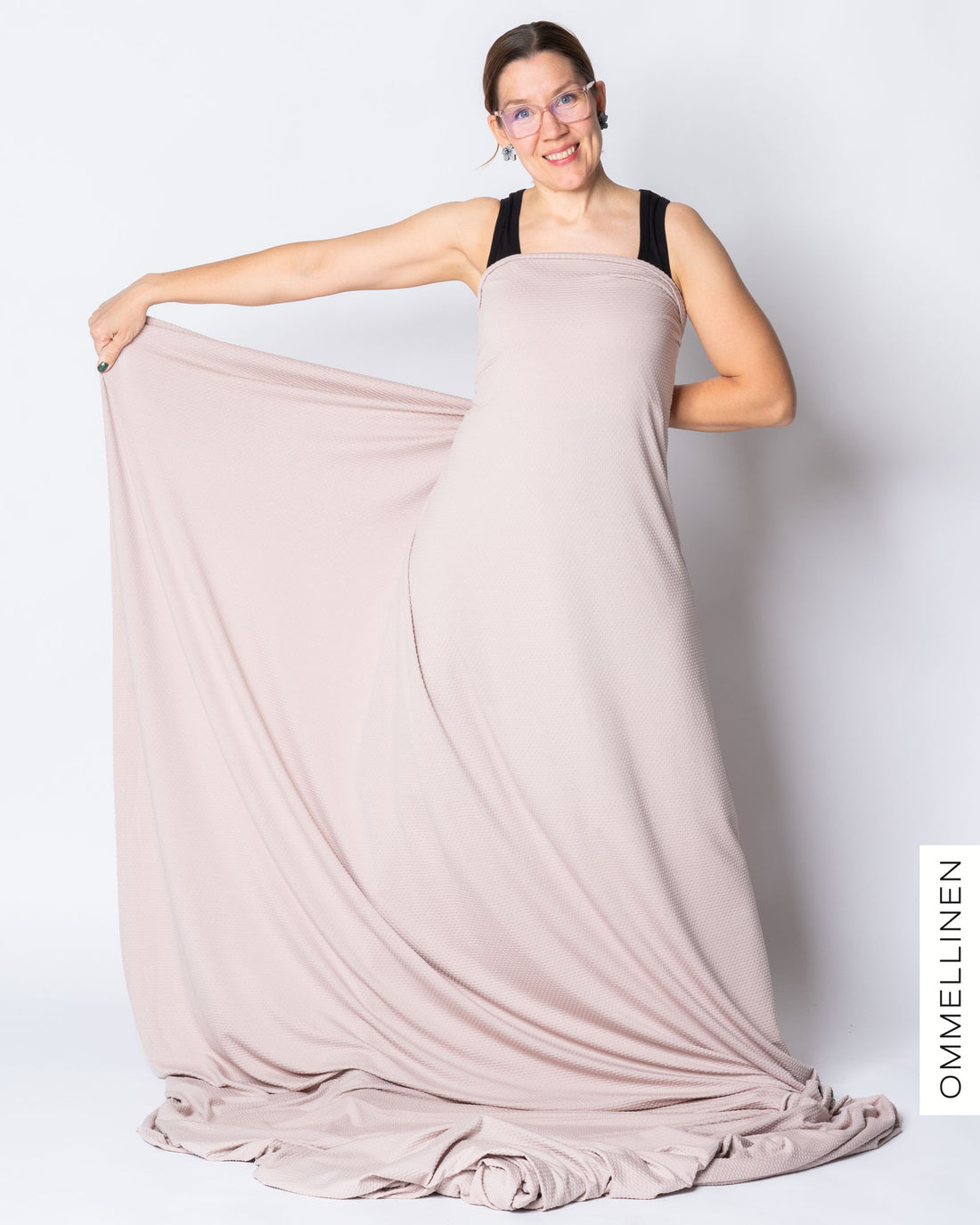 Embossed viscose knit, nude