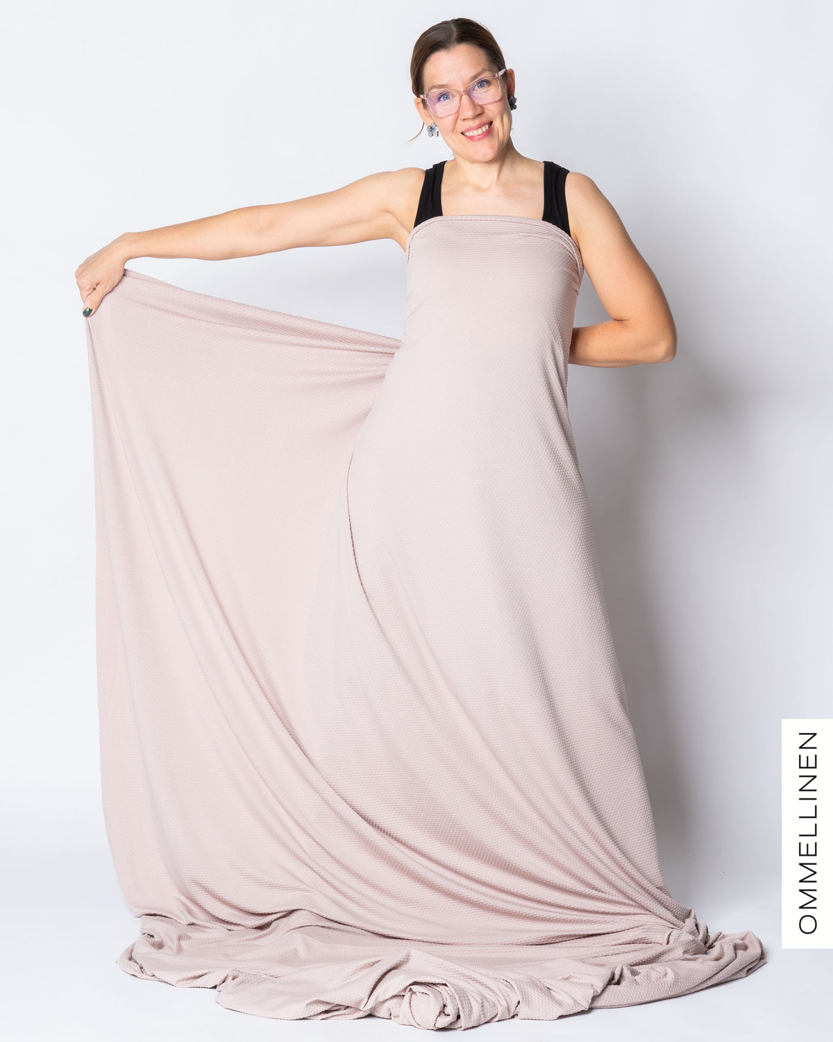 Embossed viscose knit, nude