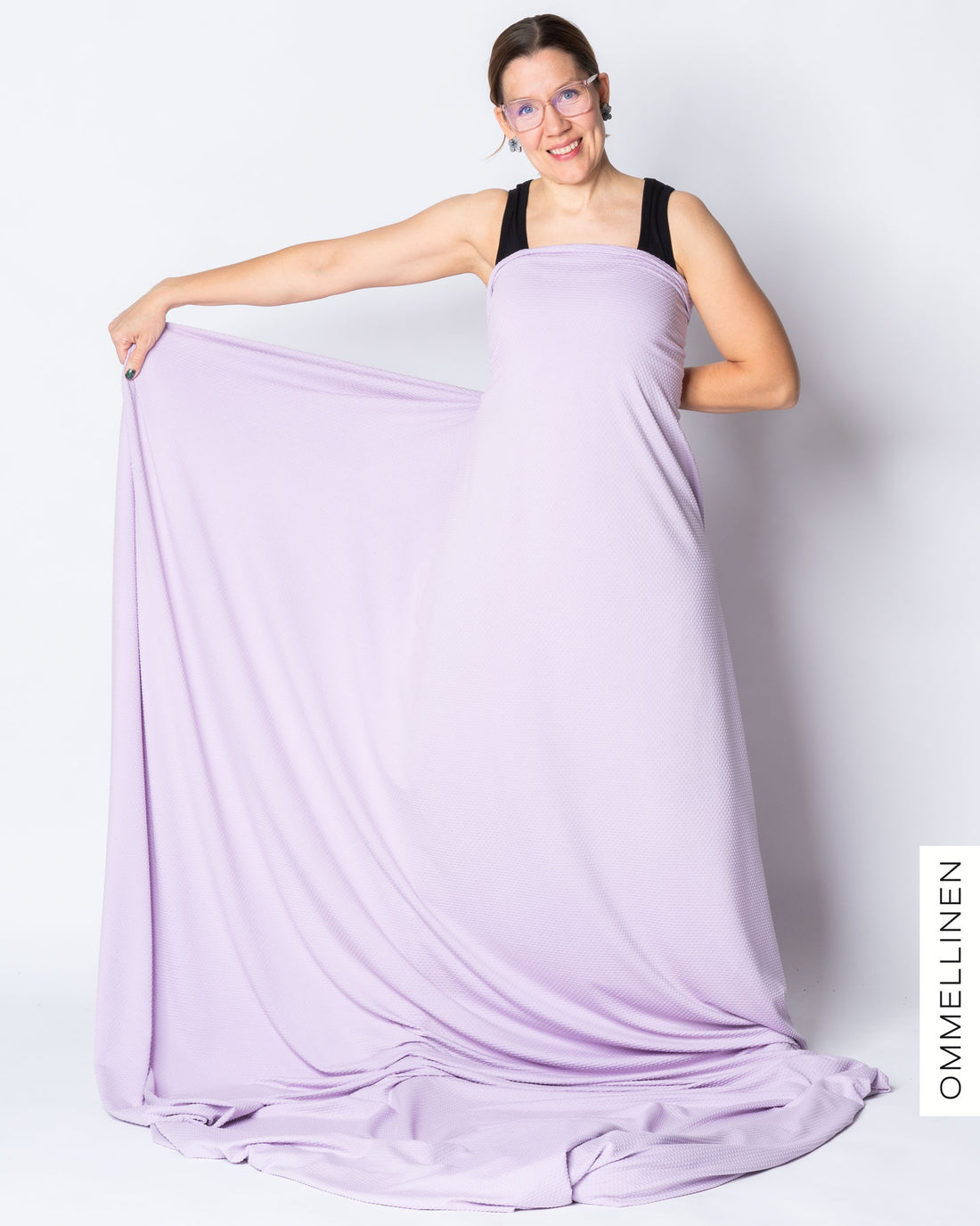 Embossed viscose knit - PRE-CUT, lilac