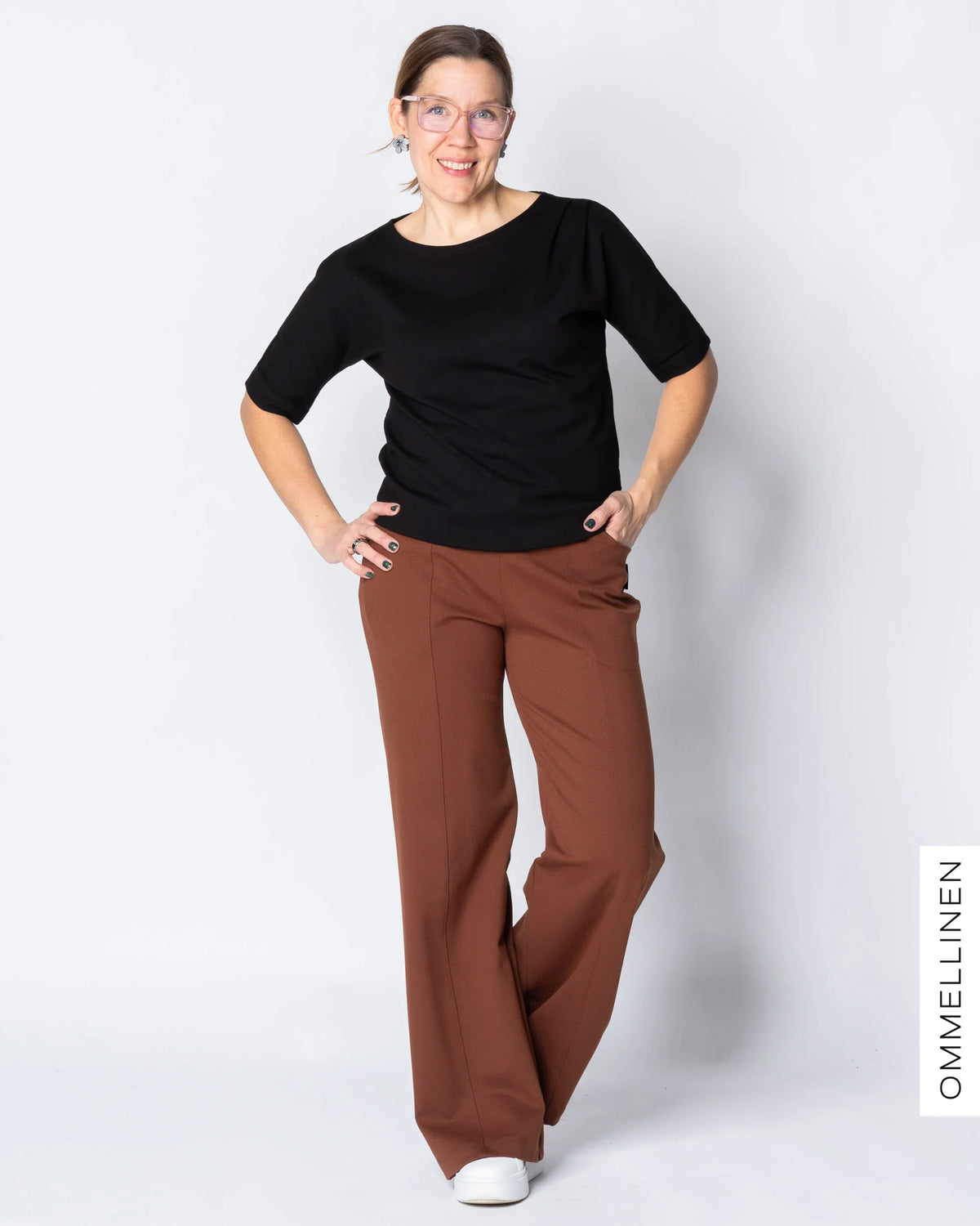 KANTTI pants - LONG LENGTH, brown